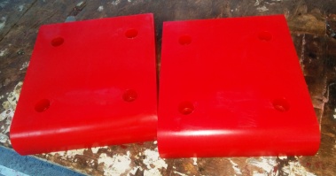 Different sizes of polyurethane pads